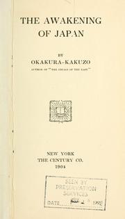 Cover of The awakening of Japan by Okakura Kakuzō
