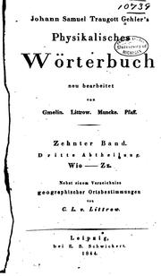 Cover of Johann Samuel Traugott Gehler's Physikalisches wörterbunch by Johann Samuel Traugott Gehler