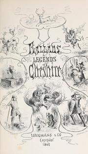 Front cover of Ballads & legends of Cheshire by Egerton Leigh