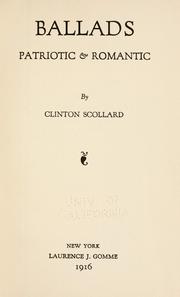 Cover of Ballads, patriotic & romantic by Clinton Scollard