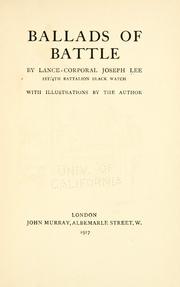 Front cover of Ballads of battle by Joseph Lee