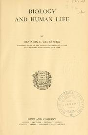 Front cover of Biology and human life by Benjamin C. Gruenberg