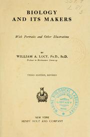 Front cover of Biology and its makers by William A. Locy
