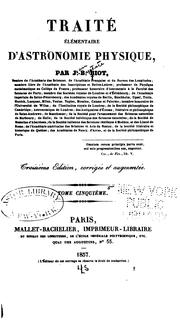 Front cover of Traité élémentaire d'astronomie physique by Jean-Baptiste Biot