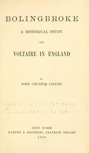 Cover of Bolingbroke by John Churton Collins