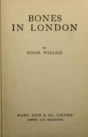 Cover of Bones in London by Edgar Wallace