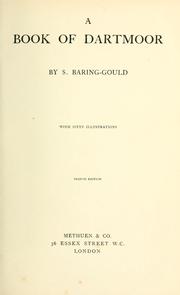Front cover of A book of Dartmoor by Sabine Baring-Gould