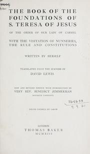 Cover of Libro de las fundaciones by Teresa of Avila