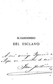 Front cover of El cancionero del esclavo: Colección de poesías laureadas y recomendadas por el jurado en el .. by Sociedad Abolicionista Española