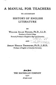 Front cover of A History of English Literature by William Allan Neilson 