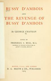 Front cover of Bussy D'Ambois by George Chapman