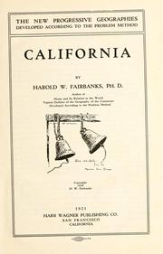 Front cover of California by Harold W. Fairbanks