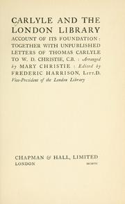 Front cover of Carlyle and the London library by Frederic Harrison