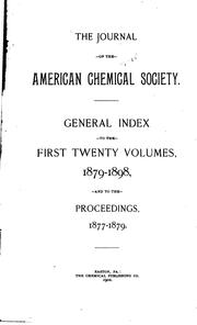 Cover of Journal of the American Chemical Society by American Chemical Society