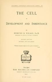 Cover of The cell in development and inheritance by Edmund B. Wilson