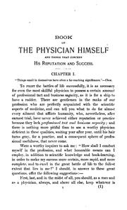 Front cover of Book on the physician himself and things that concern his reputation and success by Daniel Webster Cathell