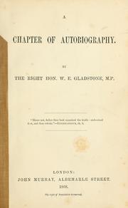 Front cover of A chapter of autobiography by William Ewart Gladstone