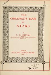 Cover of The children's book of stars by Geraldine Edith Mitton