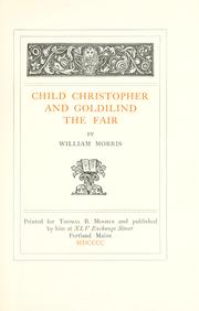 Front cover of Child Christopher and Goldilind the Fair by William Morris
