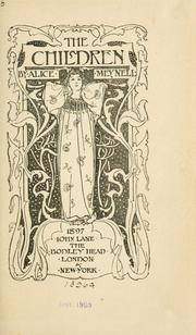 Cover of The children by Alice Meynell