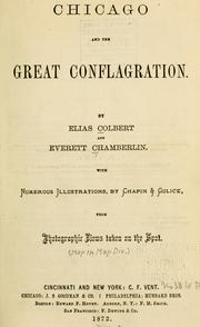 Front cover of Chicago and the great conflagration by Elias Colbert