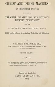 Cover of Christ and other masters by Hardwick, Charles
