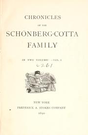 Cover of Chronicles of the Schönberg-Cotta family by Elizabeth Rundle Charles