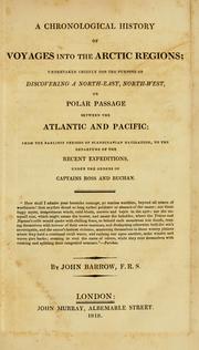 Cover of A chronological history of voyages into the Arctic regions by John Barrow