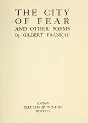 Front cover of The city of fear, and other poems by Gilbert Frankau