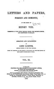 Cover of Letters and papers, foreign and domestic, of the reign of Henry VIII by Scottish Record Office.