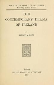 Cover of The contemporary drama of Ireland by Ernest Augustus Boyd