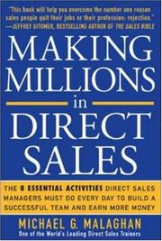 Cover of Making Millions in Direct Sales by Michael G. Malaghan