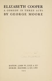 Cover of Elizabeth Cooper by George Moore