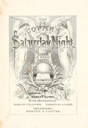 Cover of The cotter's Saturday night by Robert Burns