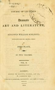 Cover of Vorlesungen über dramatische Kunst und Litteratur by August Wilhelm Schlegel