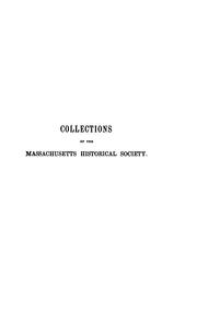 Front cover of Collections of the Massachusetts Historical Society by Massachusetts Historical Society