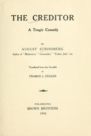 Cover of The creditor by August Strindberg