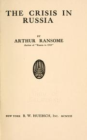Front cover of The Crisis in Russia by Arthur Michell Ransome