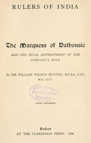 Front cover of The Marquess of Dalhousie by William Wilson Hunter