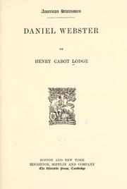 Cover of Daniel Webster by Henry Cabot Lodge