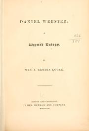 Cover of Daniel Webster by Jane E. Locke