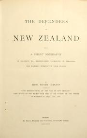 Front cover of The defenders of New Zealand by Thomas Wayth Gudgeon