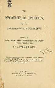 Front cover of The discourses of Epictetus by Epictetus