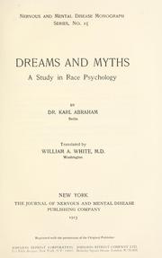 Front cover of Dreams and myths by Karl Abraham