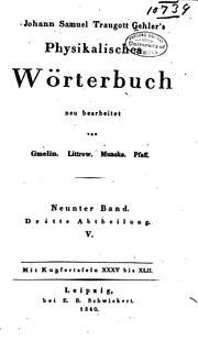 Cover of Johann Samuel Traugott Gehler's Physikalisches wörterbunch by Johann Samuel Traugott Gehler