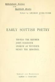 Cover of Early Scottish poetry by George Eyre-Todd