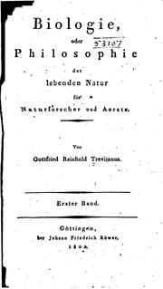 Front cover of Biologie: Oder Philosophie der lebenden Natur für Naturforscher und Aerzte by Gottfried Reinhold Treviranus