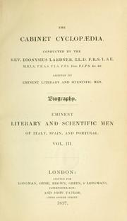 Front cover of Eminent literary and scientific men of Italy, Spain, and Portugal by Dionysius Lardner