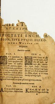 Front cover of [Epicteti stoici philosophi Encheiridion by Epictetus
