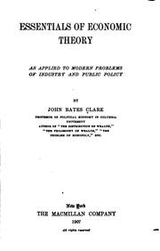 Front cover of The Philosophy of Wealth: Economic Principles Newly Formulated by John Bates Clark